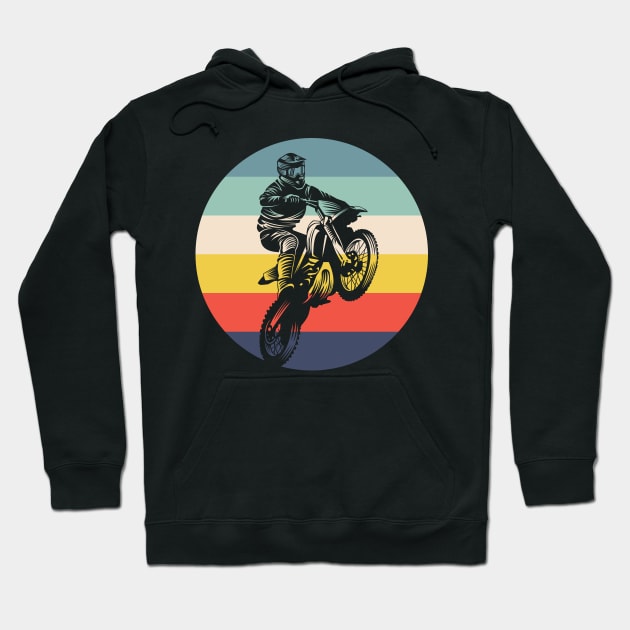 Retro Motocross Hoodie by Dojaja